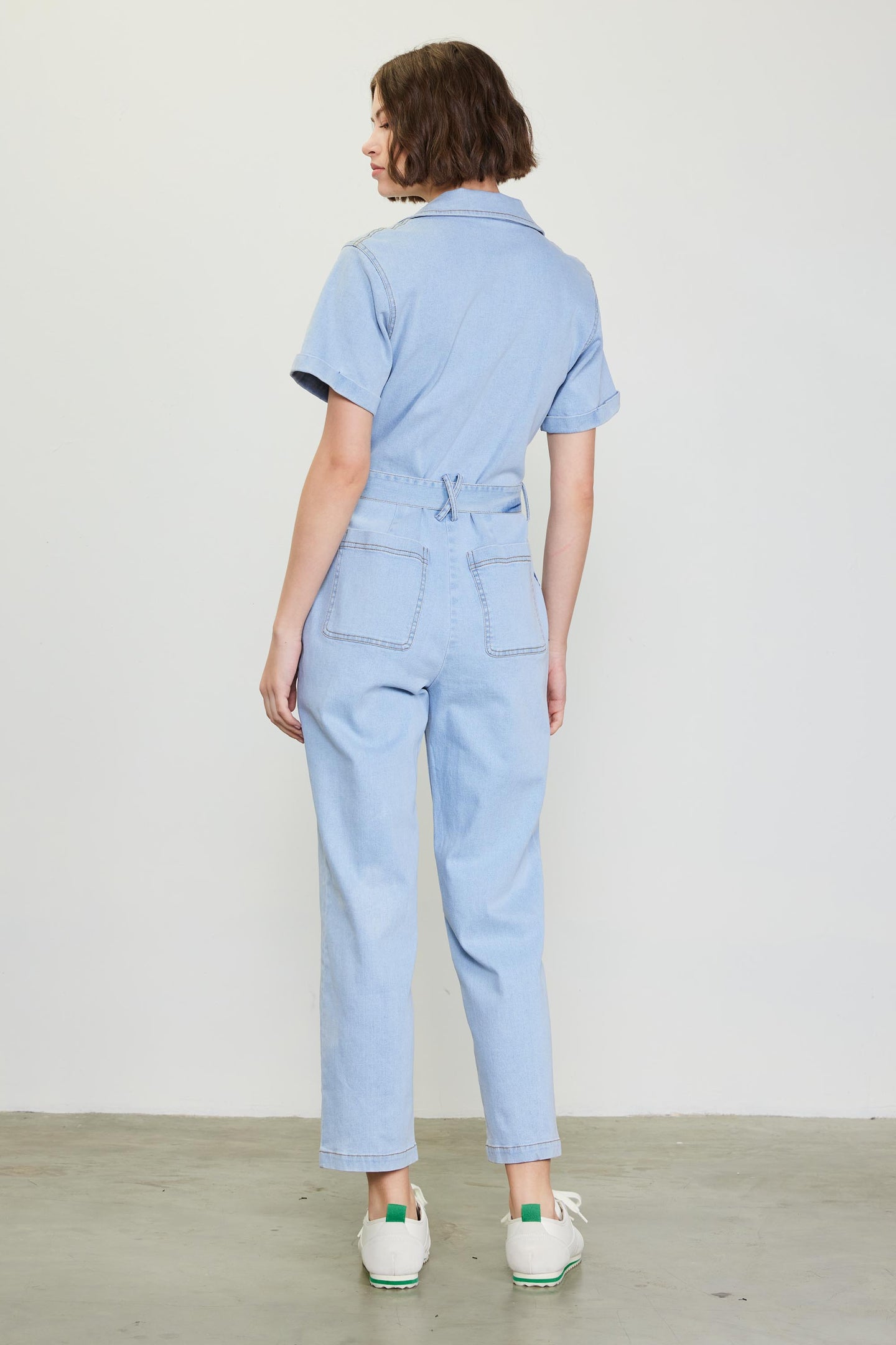 Chambray Washed Utility Jumpsuit