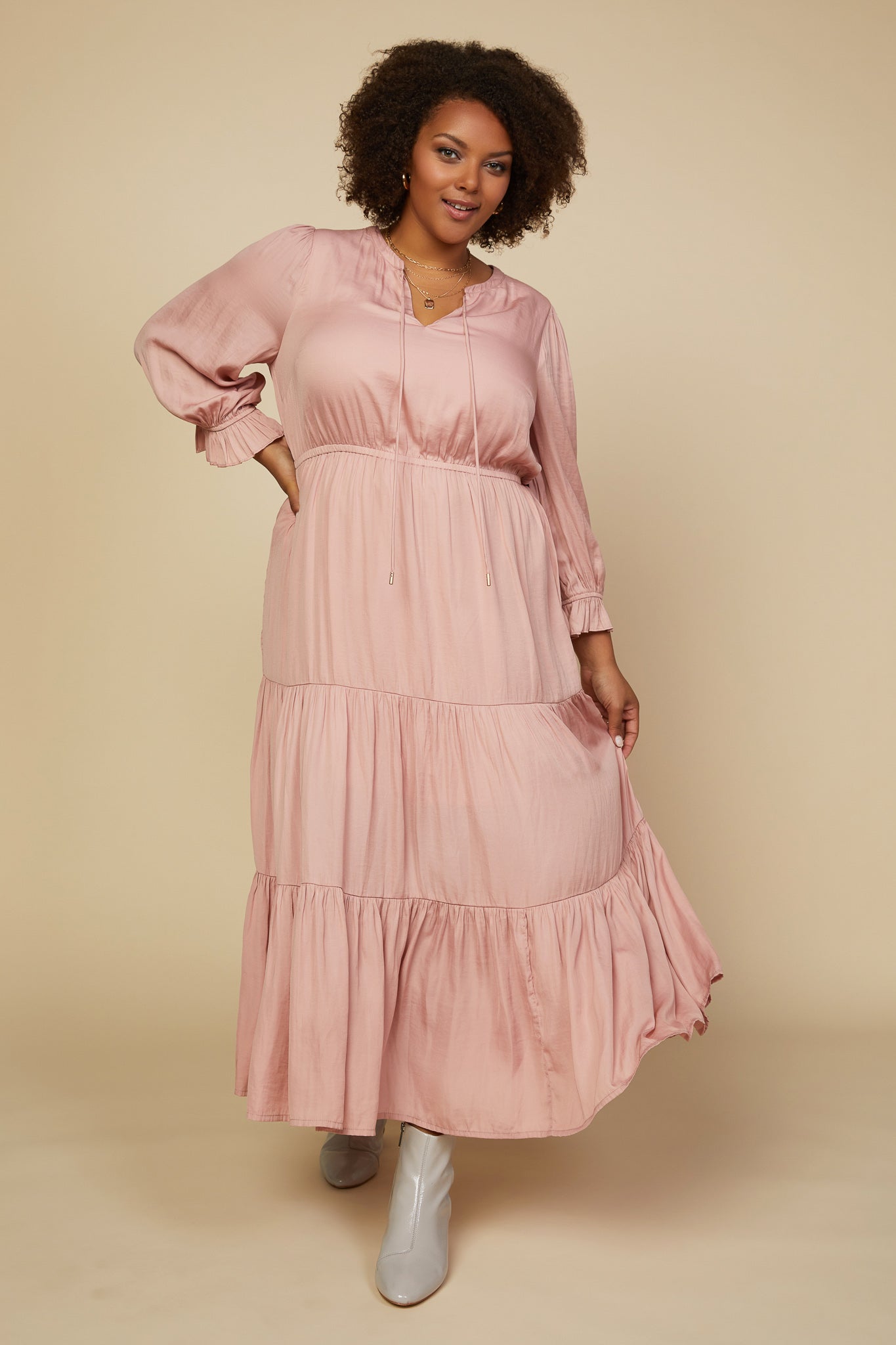 Ruffle tiered maxi dress Clearance