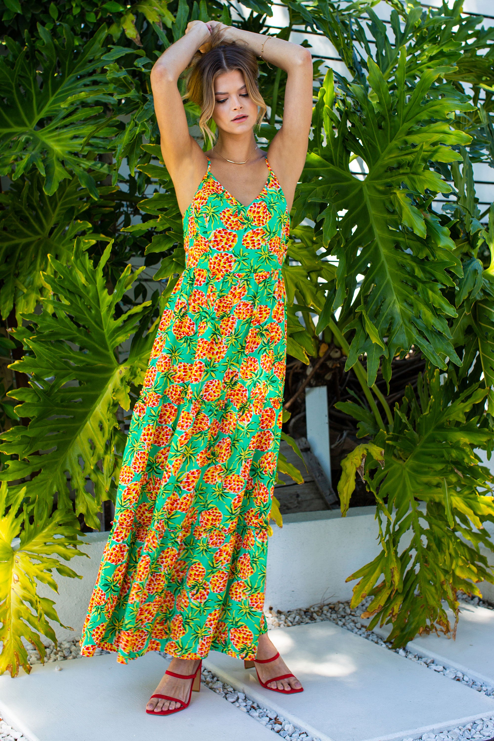 Pineapple maxi dress Clearance