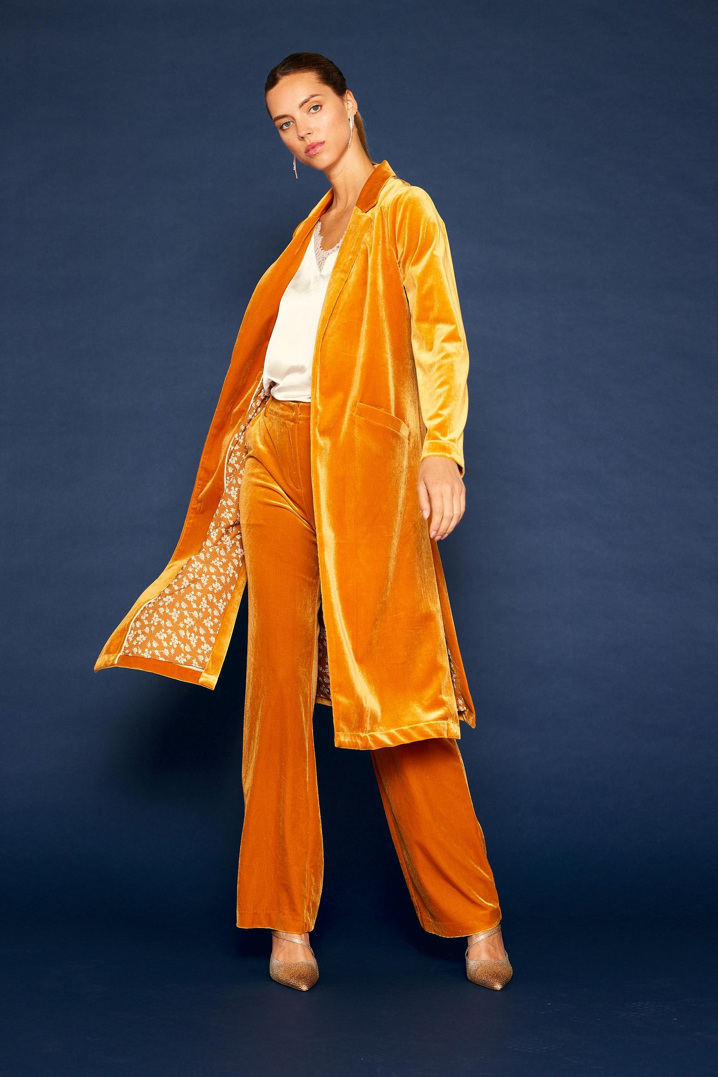 Velvet Duster Coat SKIES ARE BLUE