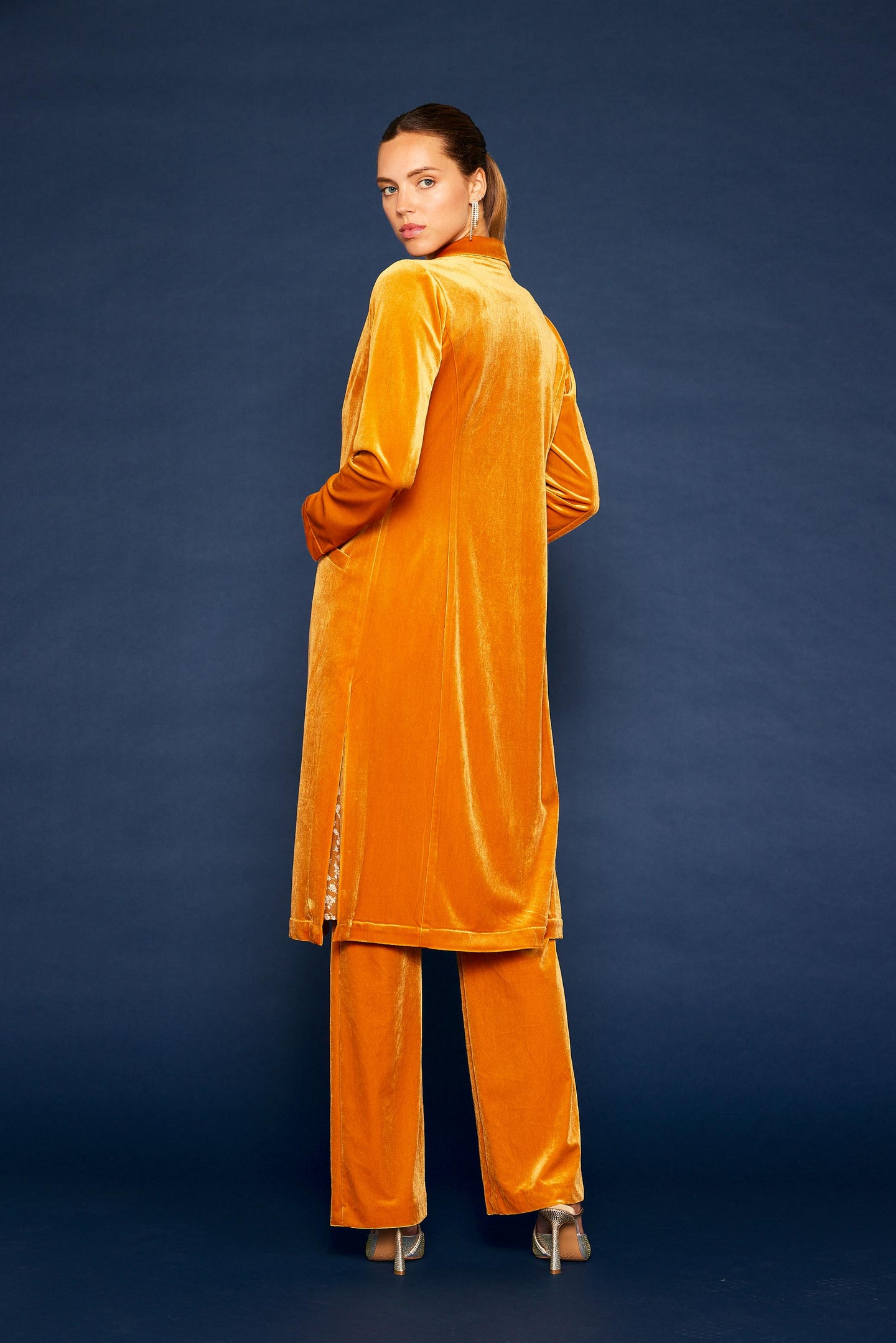 Velvet Duster Coat SKIES ARE BLUE