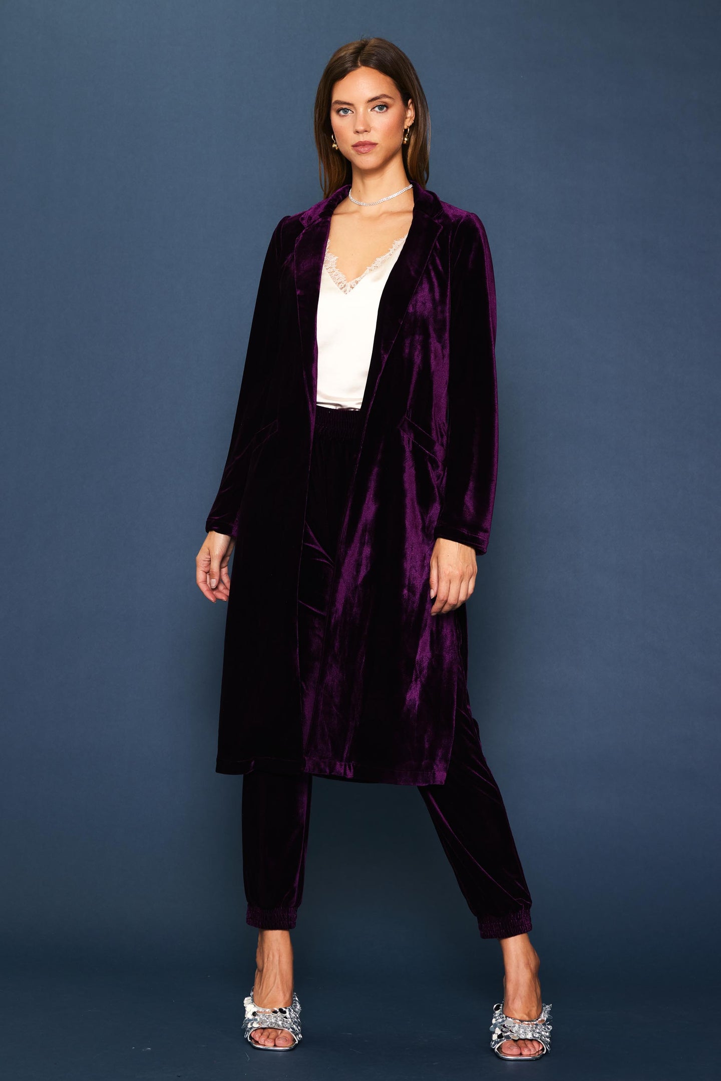 Velvet Duster Coat SKIES ARE BLUE