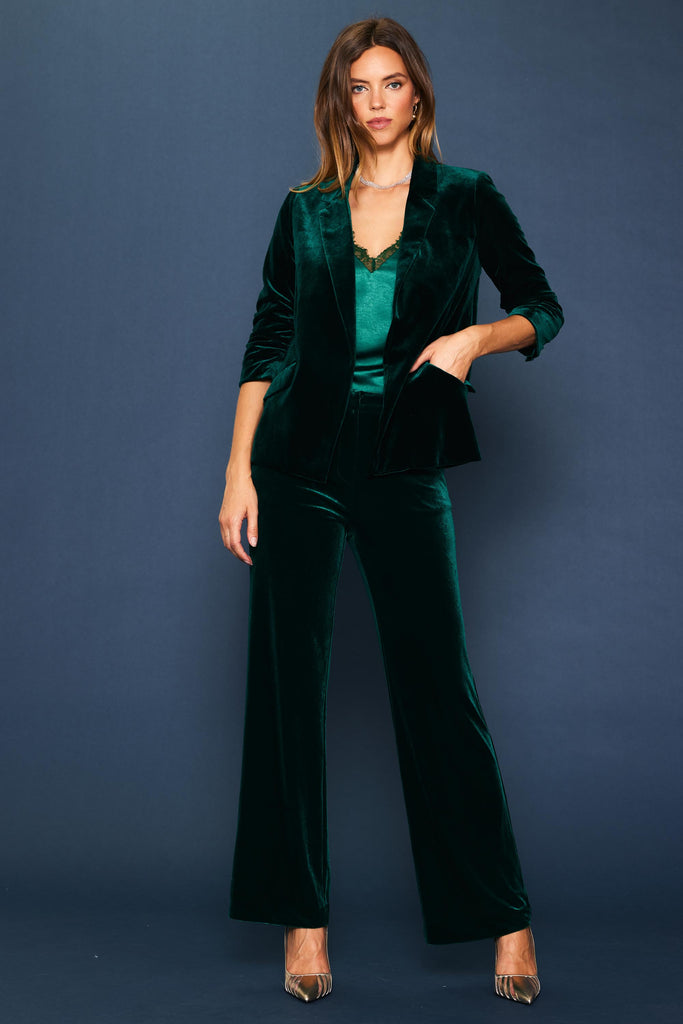 Velvet Wide Leg Pants