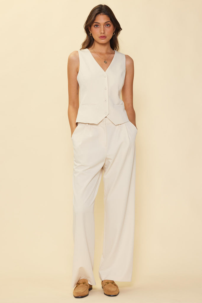 Buttoned Tailored Vest