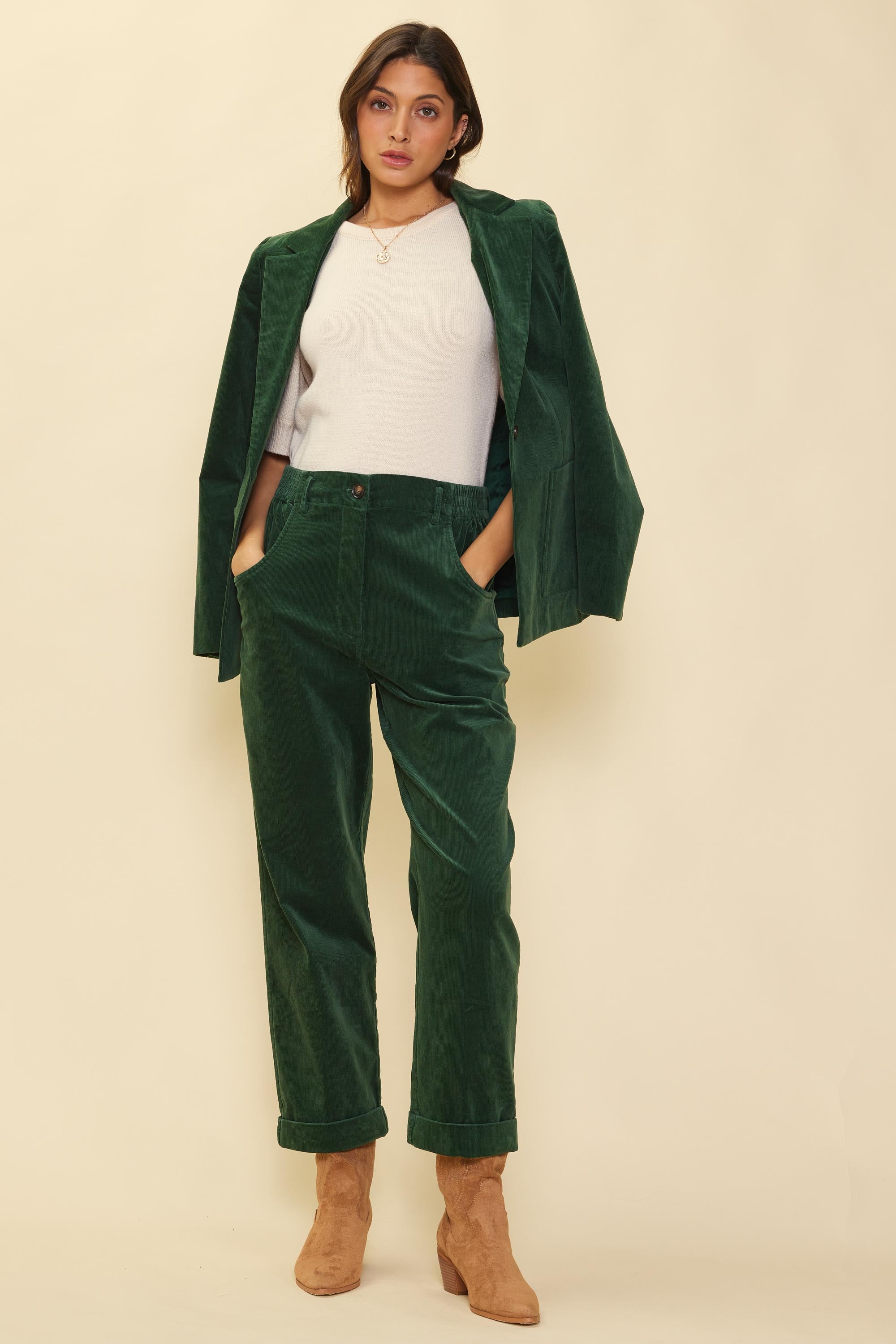 Cropped Corduroy Pants SKIES ARE BLUE