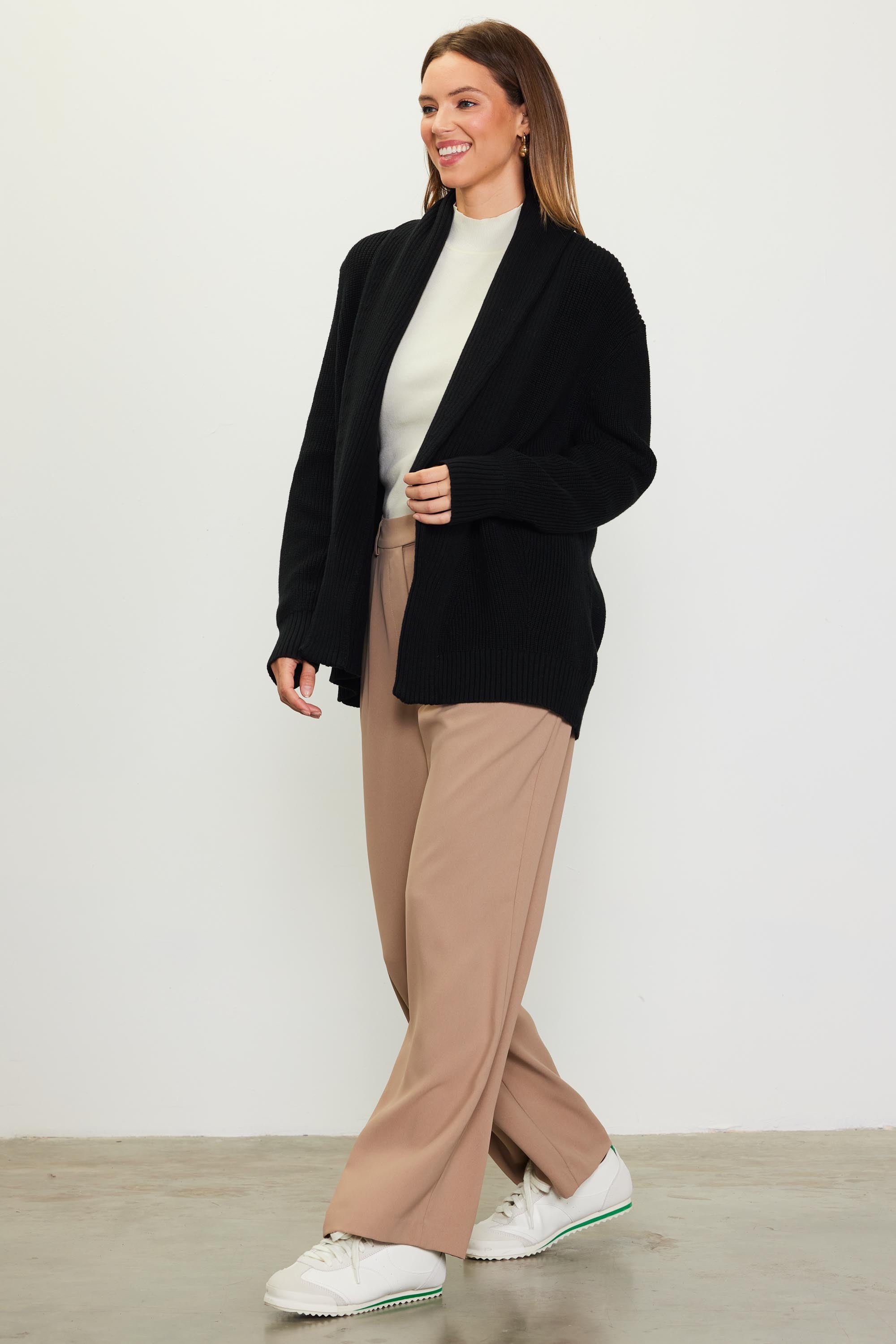 Shawl collar sweater with blazer store