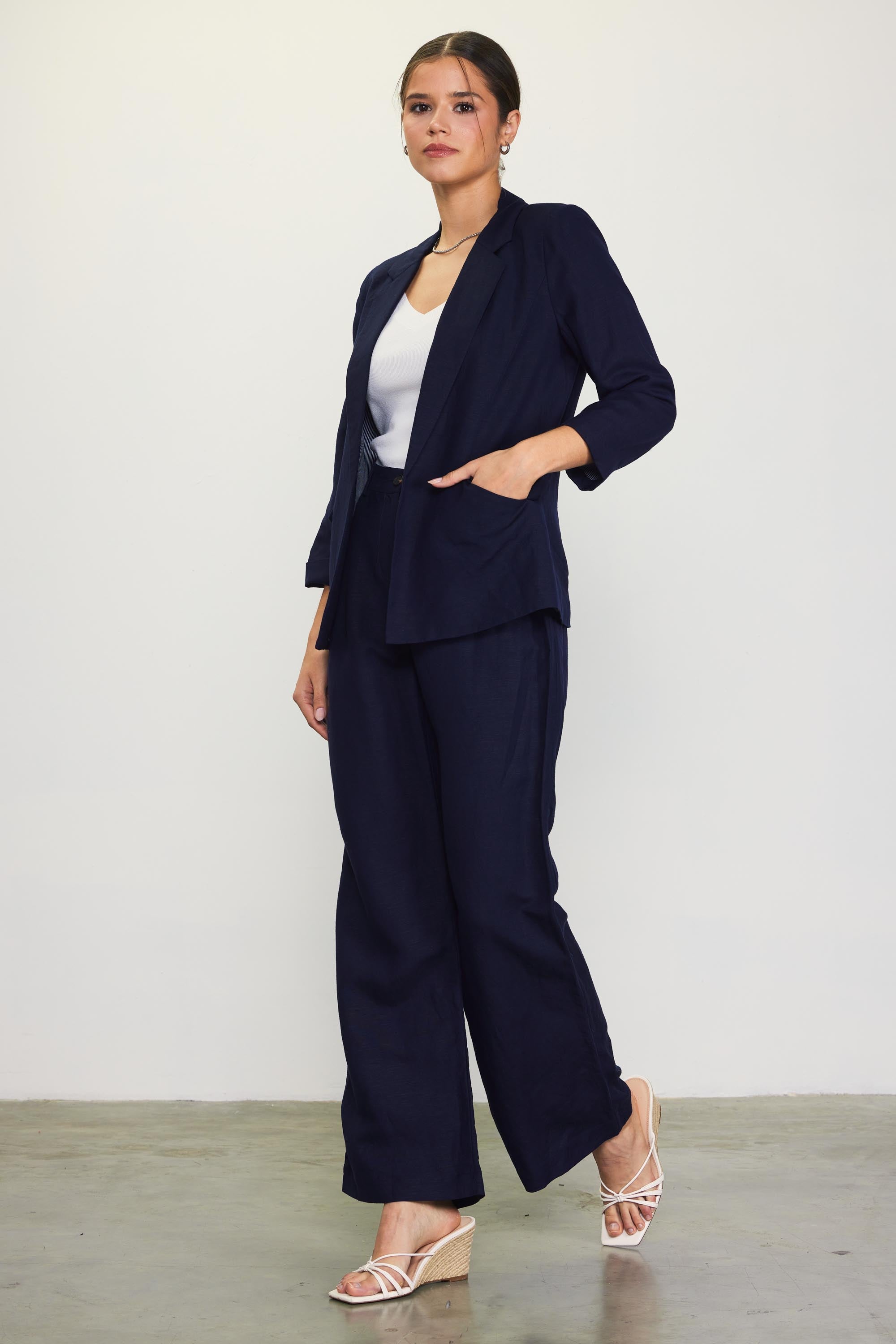 Three quarter sleeve blazer clearance