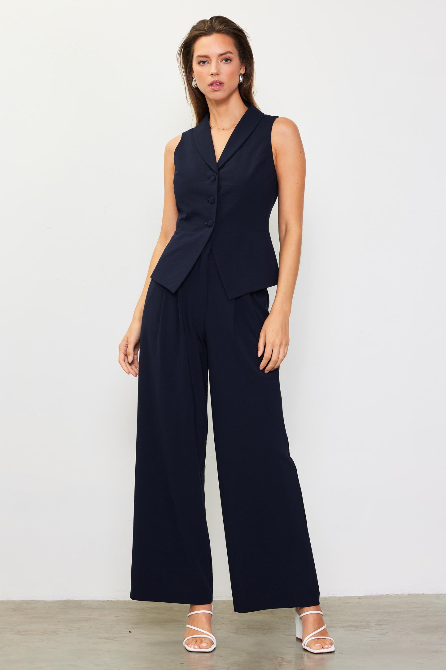 Double Pleated Wide Pants