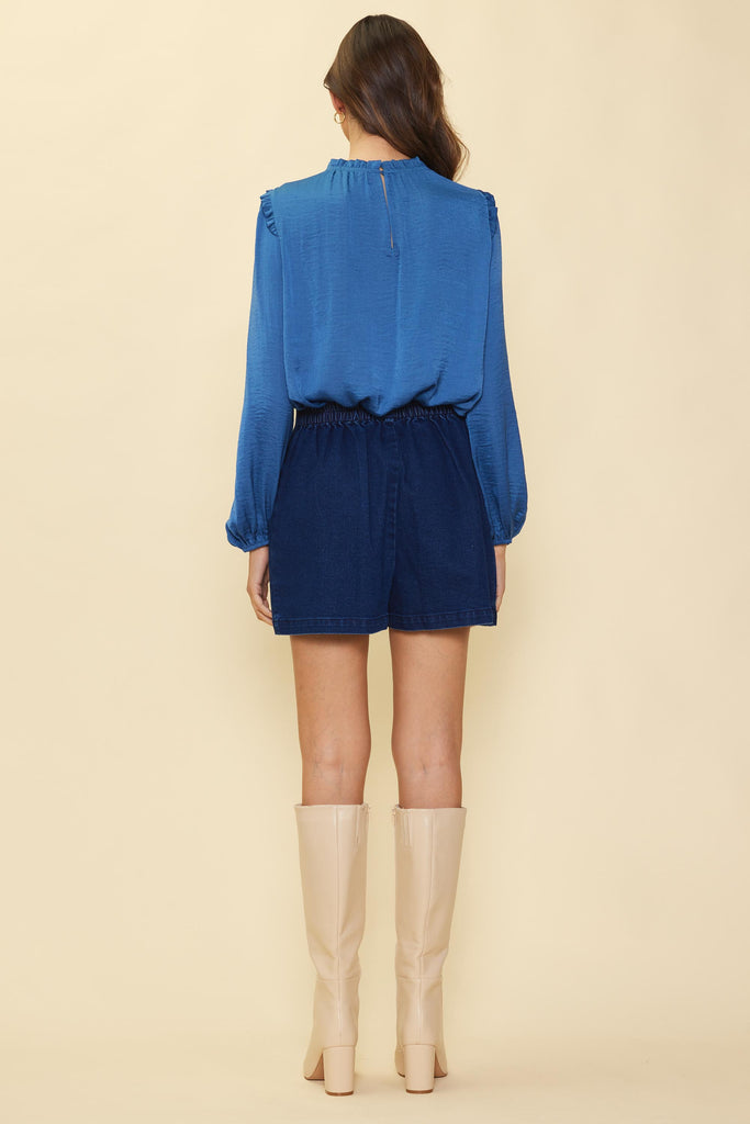 Cutout Yoke Blouse