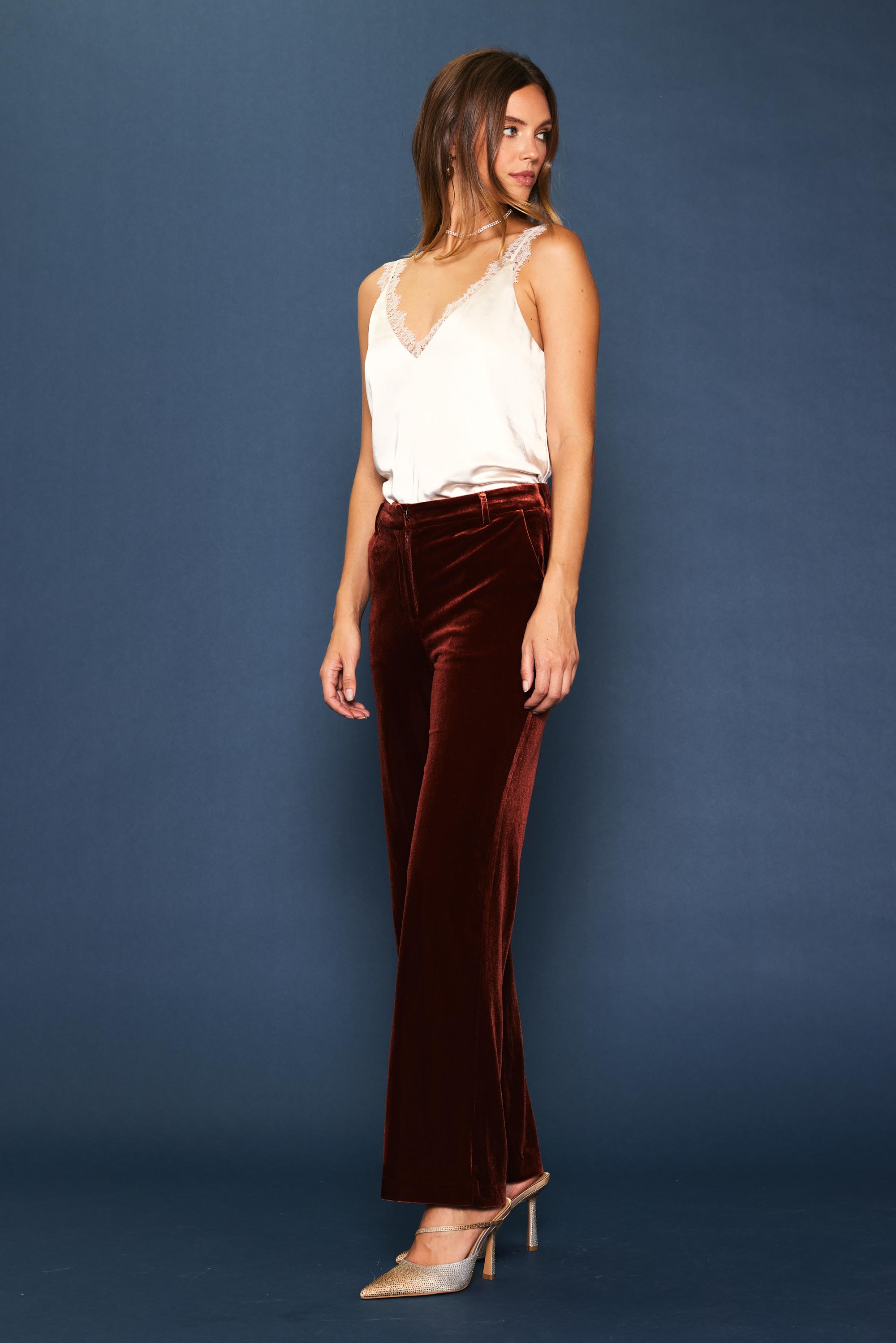 BlackTreeLabel Yasmin Silk Velvet Pants