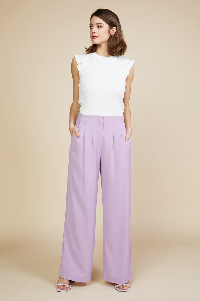 Pintuck Wide Pants