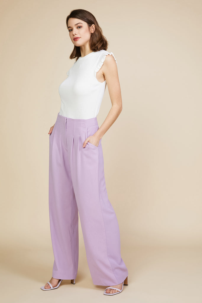Pintuck Wide Pants