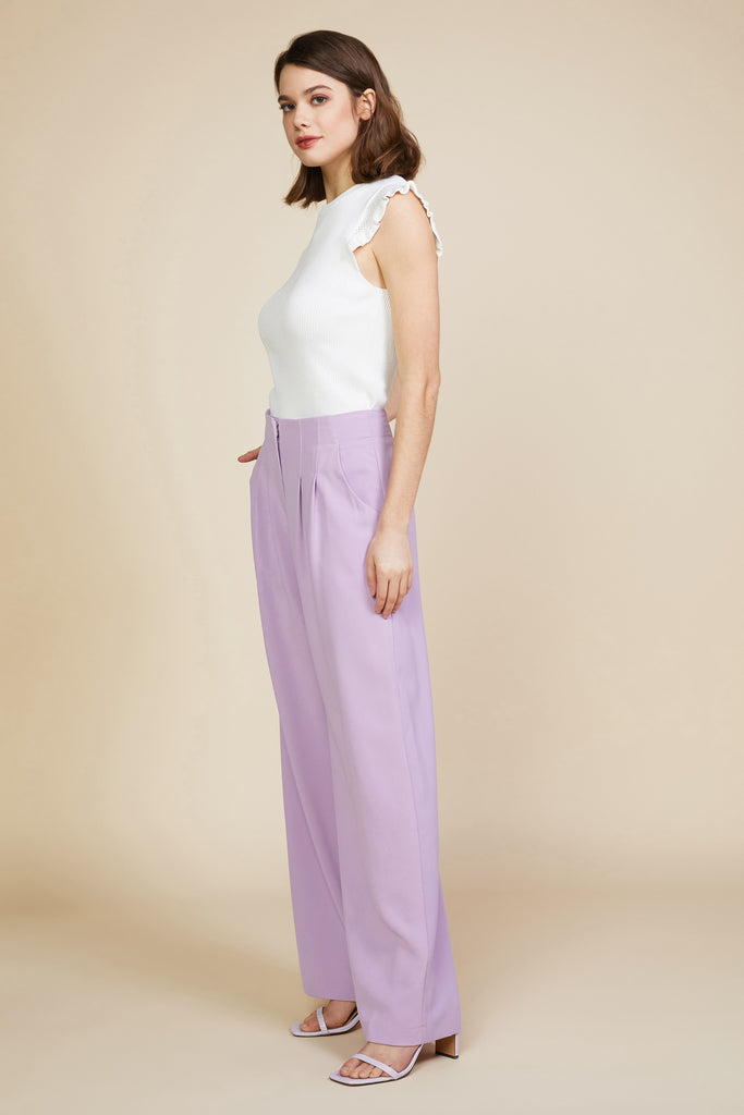 Pintuck Wide Pants