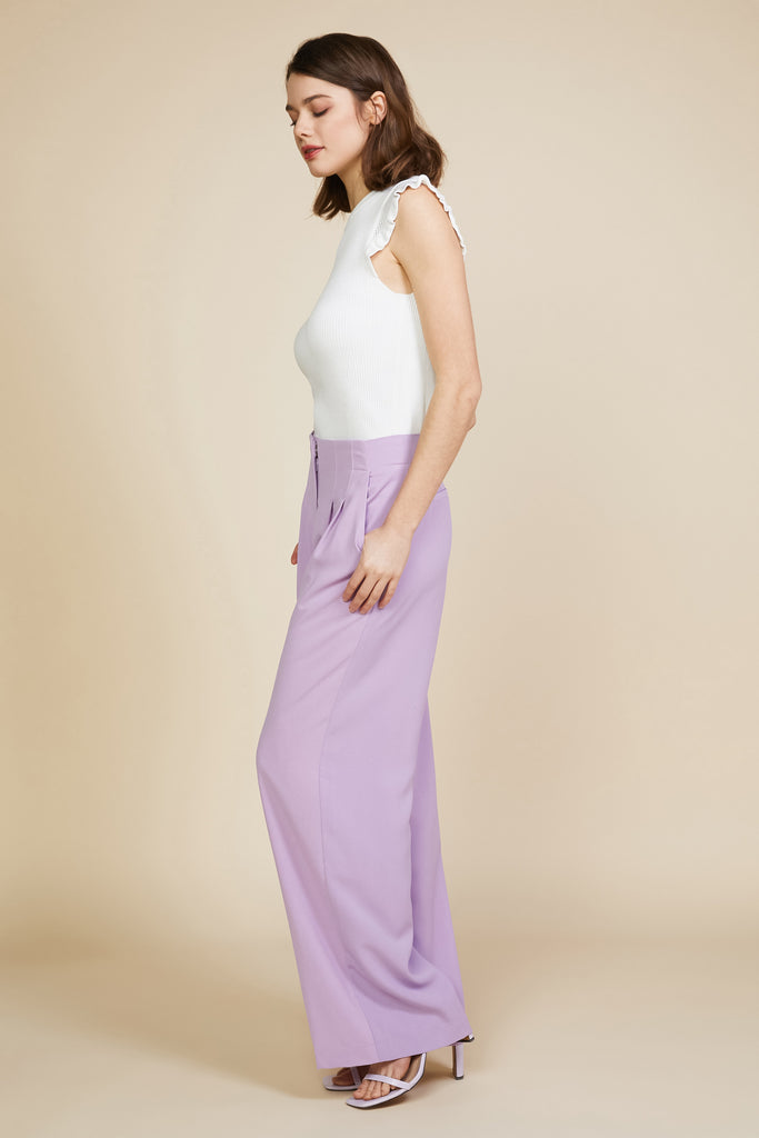 Pintuck Wide Pants