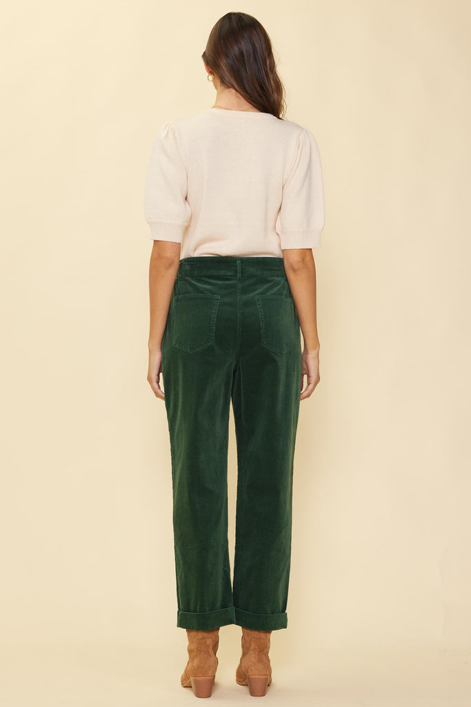 Cropped Corduroy Pants