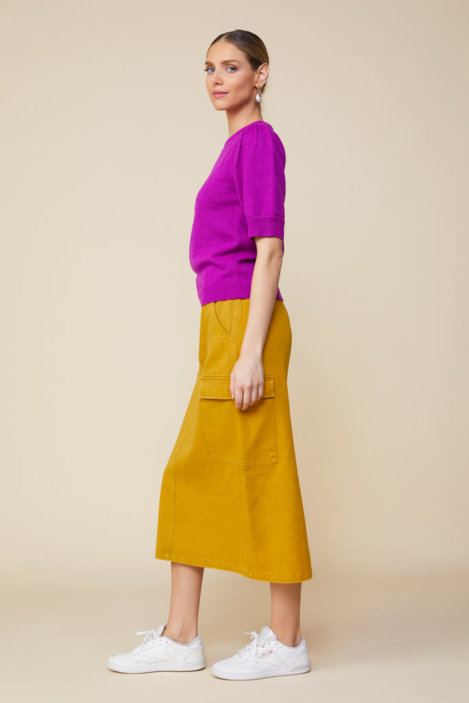 Recycled Yarn Short Sleeve Sweater
