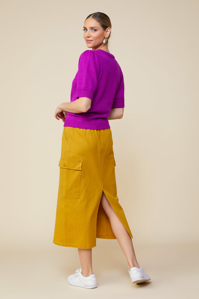 Recycled Yarn Short Sleeve Sweater