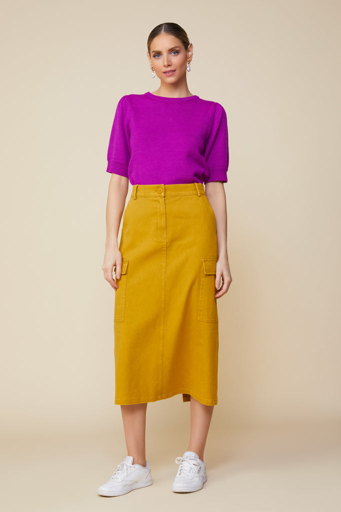 Recycled Yarn Short Sleeve Sweater