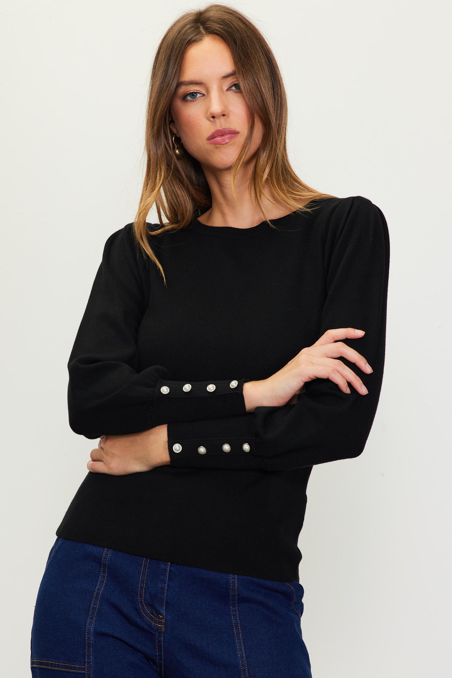 Jewel Detail Longsleeve Sweater
