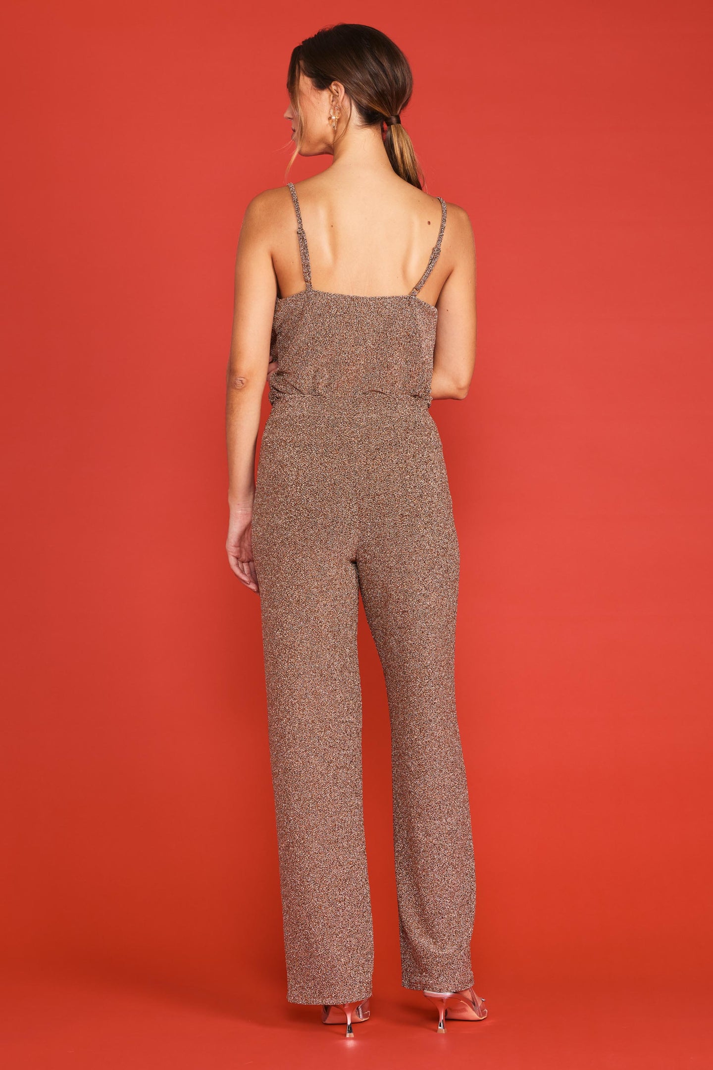 Lurex Relaxed Fit Trousers