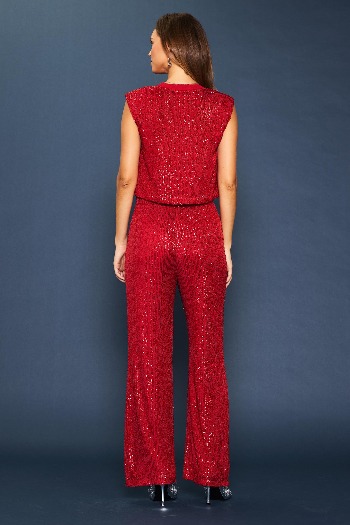 Sequin Flared Pants