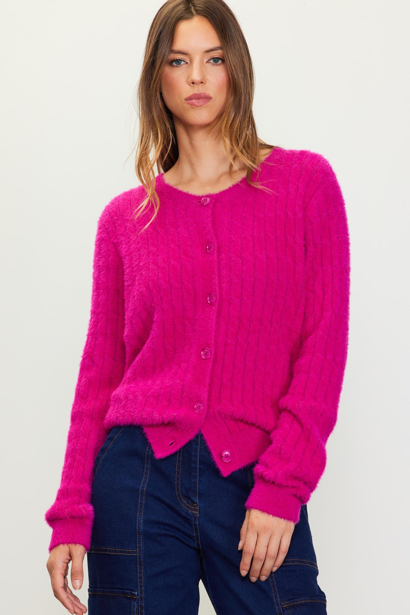Cable-Knit Cardigan