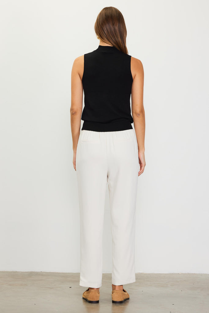 Sleeveless Mock Neck Knit Top