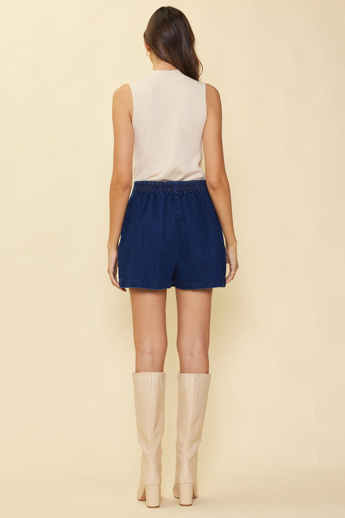 Sleeveless Mock Neck Knit Top