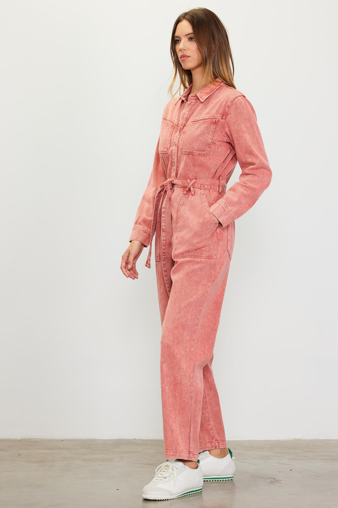 Cotton Twill Utility Jumpsuit