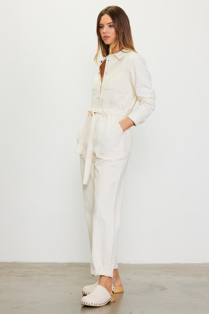 Cotton Twill Utility Jumpsuit
