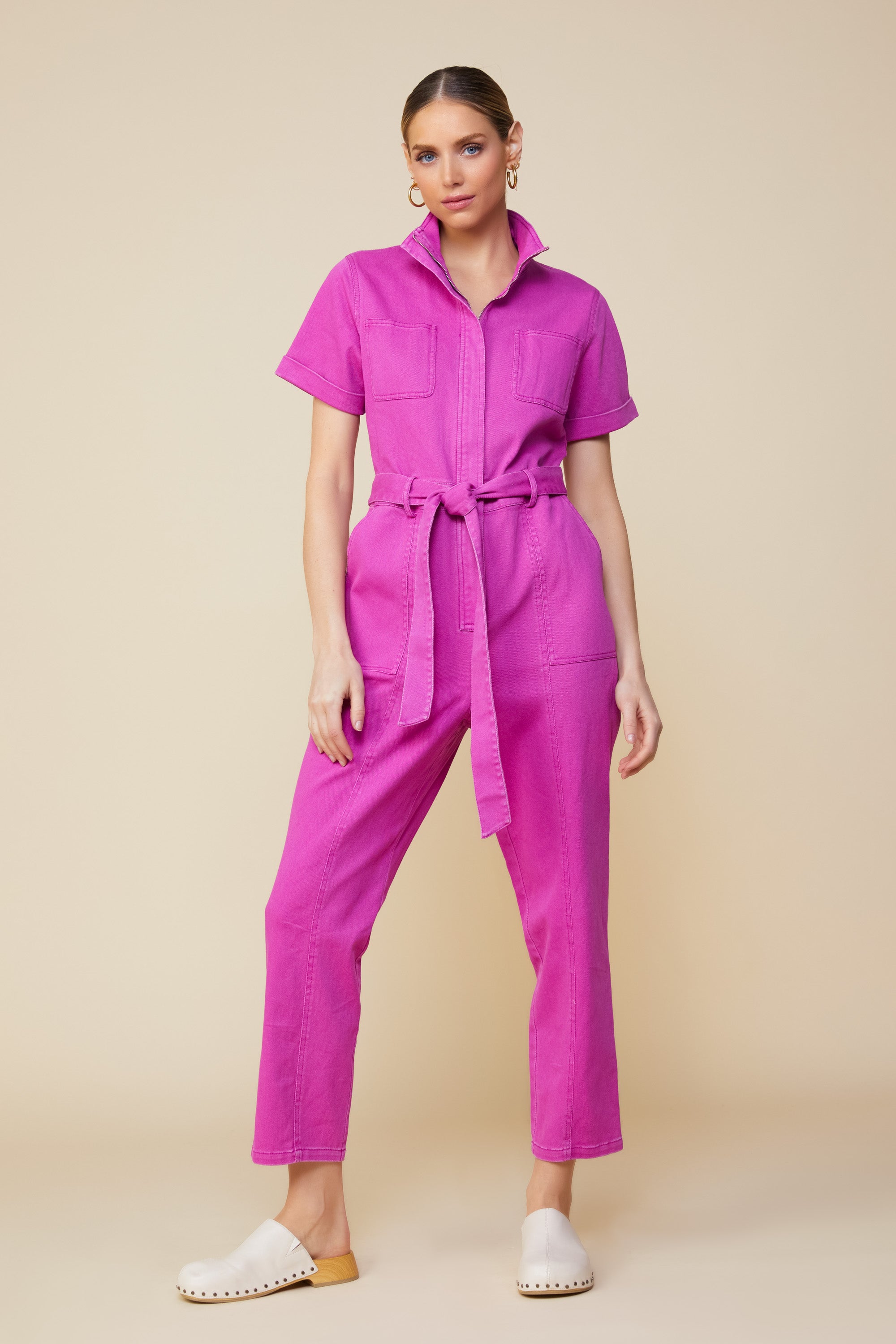 Purple utility jumpsuit online