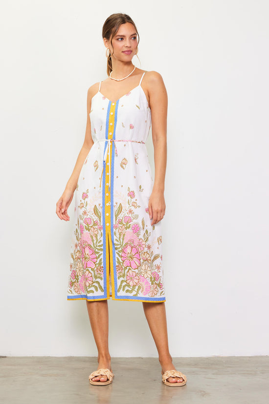 Lanya Floral Print Midi Dress