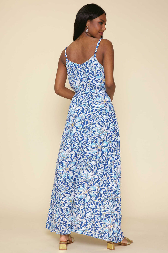 Floral Print Maxi Wrap Dress
