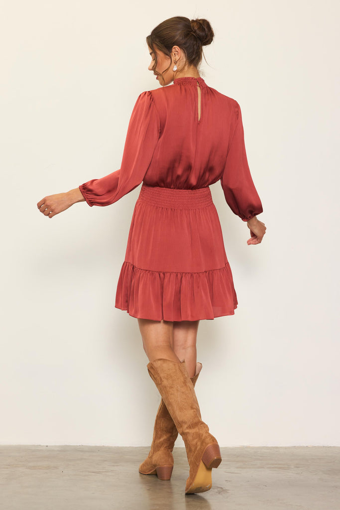Recycled Smocked Waist Mini Dress