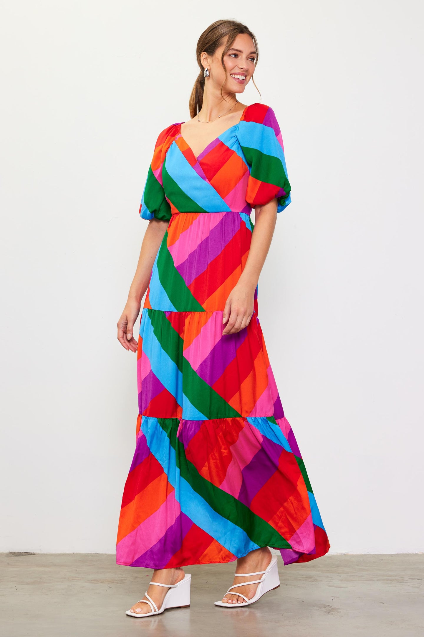 Iliana Multicolor Tiered Dress