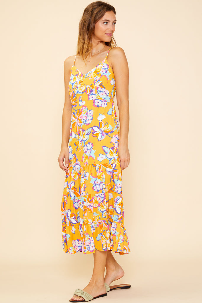 Button Detail Midi Dress