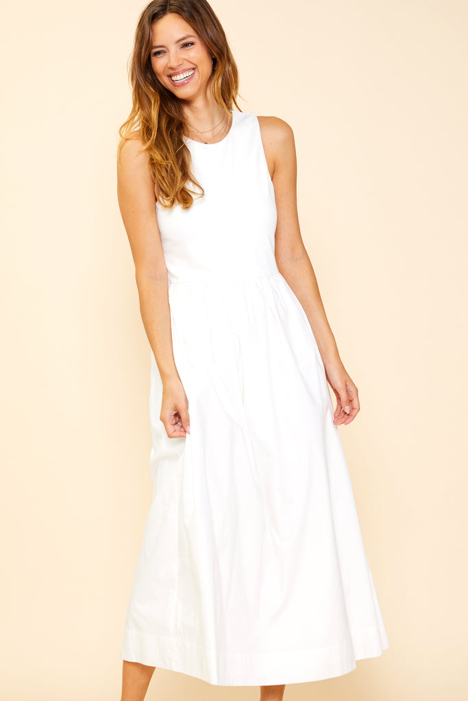 Celia Mixed Media Midi Dress