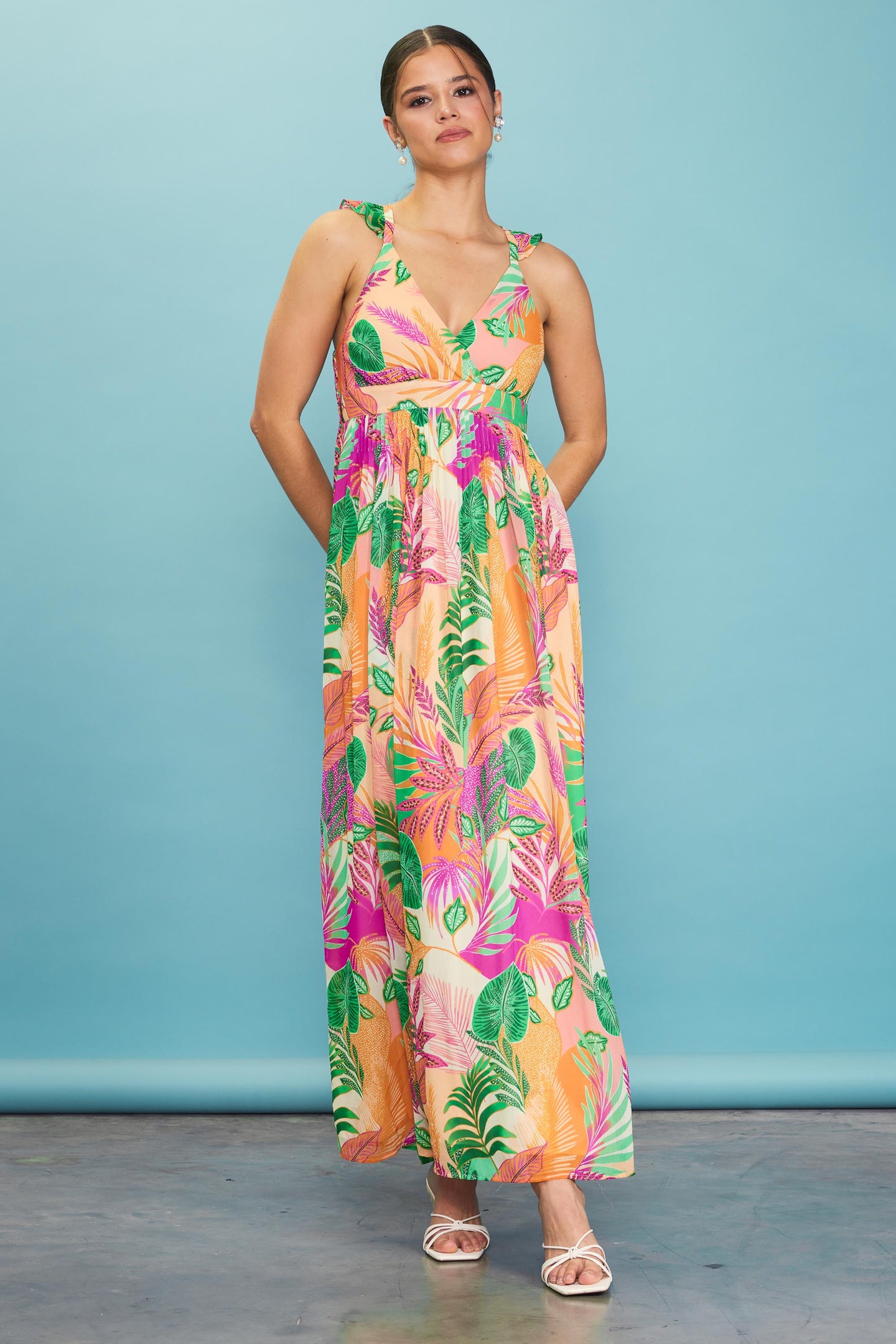 Leilani Floral Print Maxi Dress