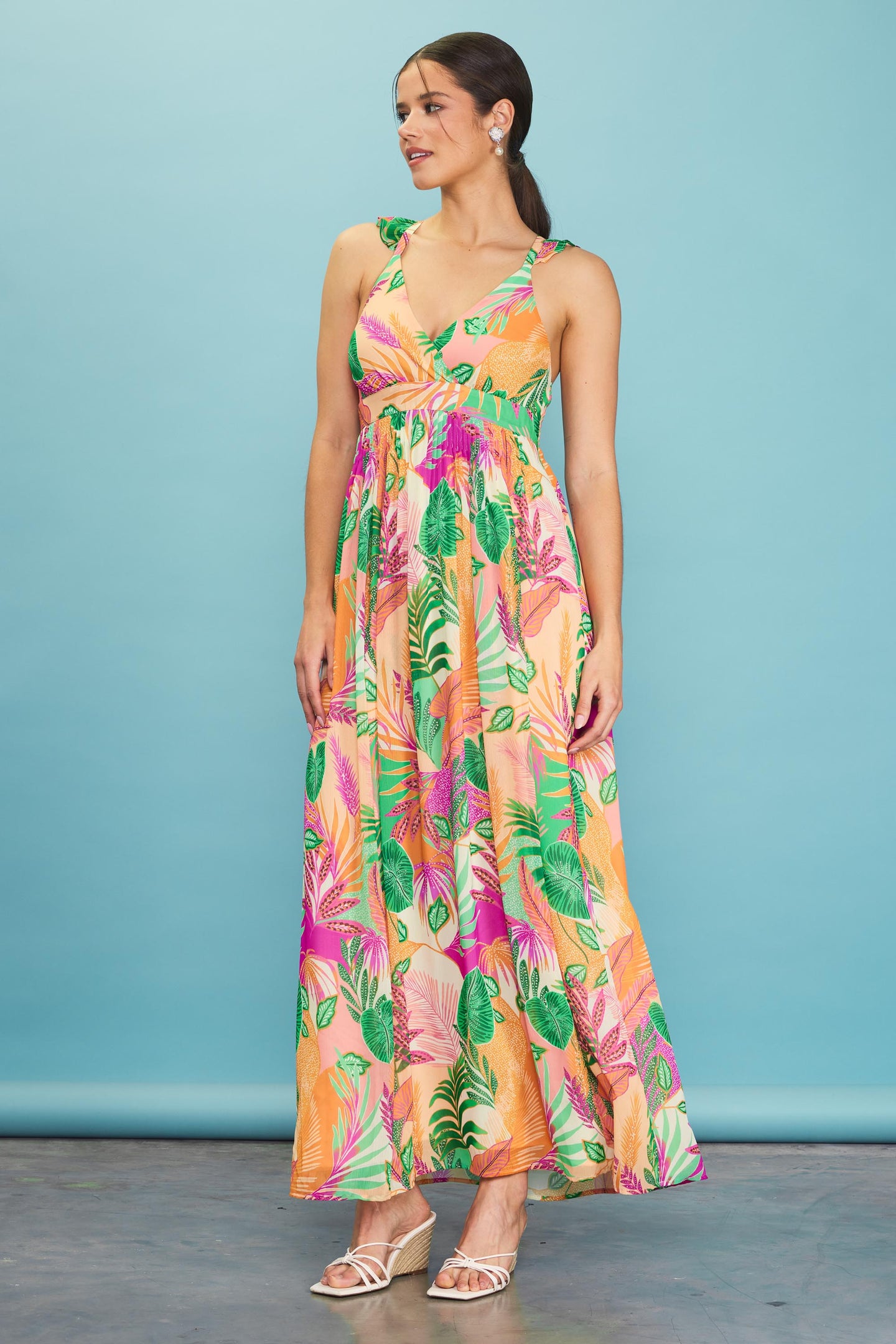 Leilani Floral Print Maxi Dress
