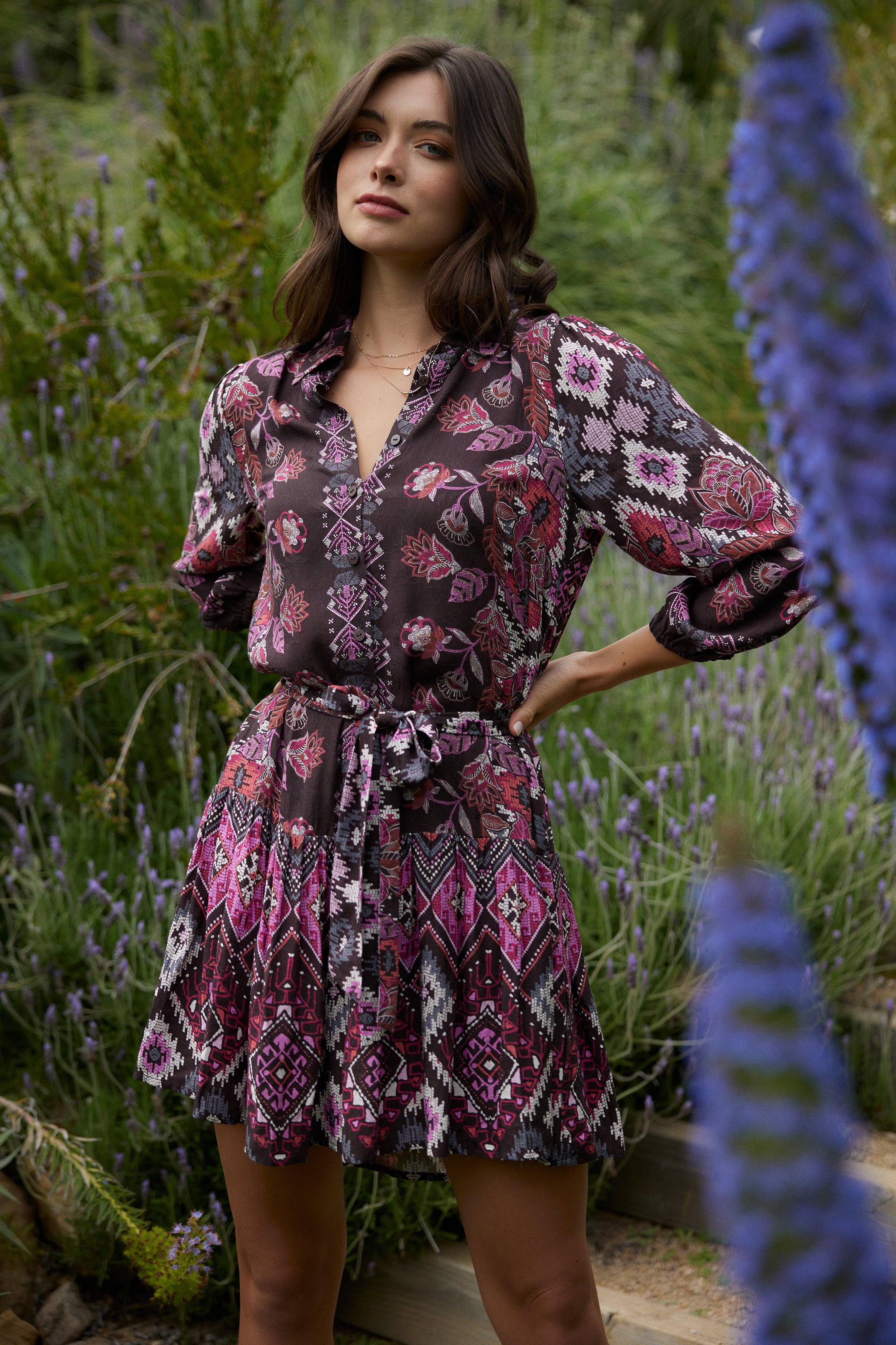Indigo skies lace mini dress on sale