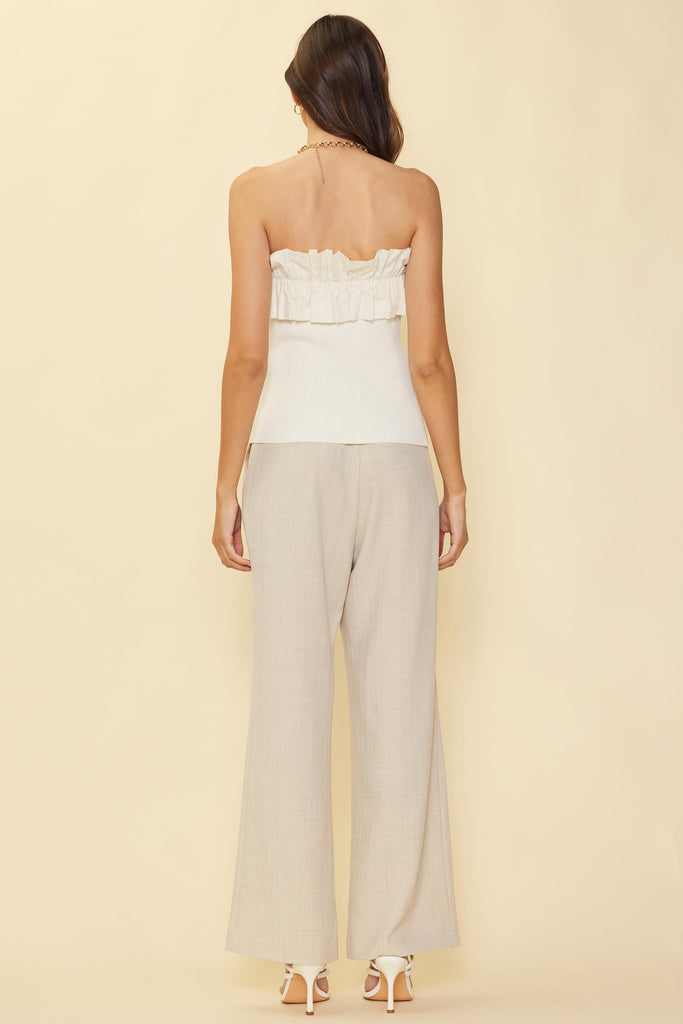 Mélange Flared Trousers