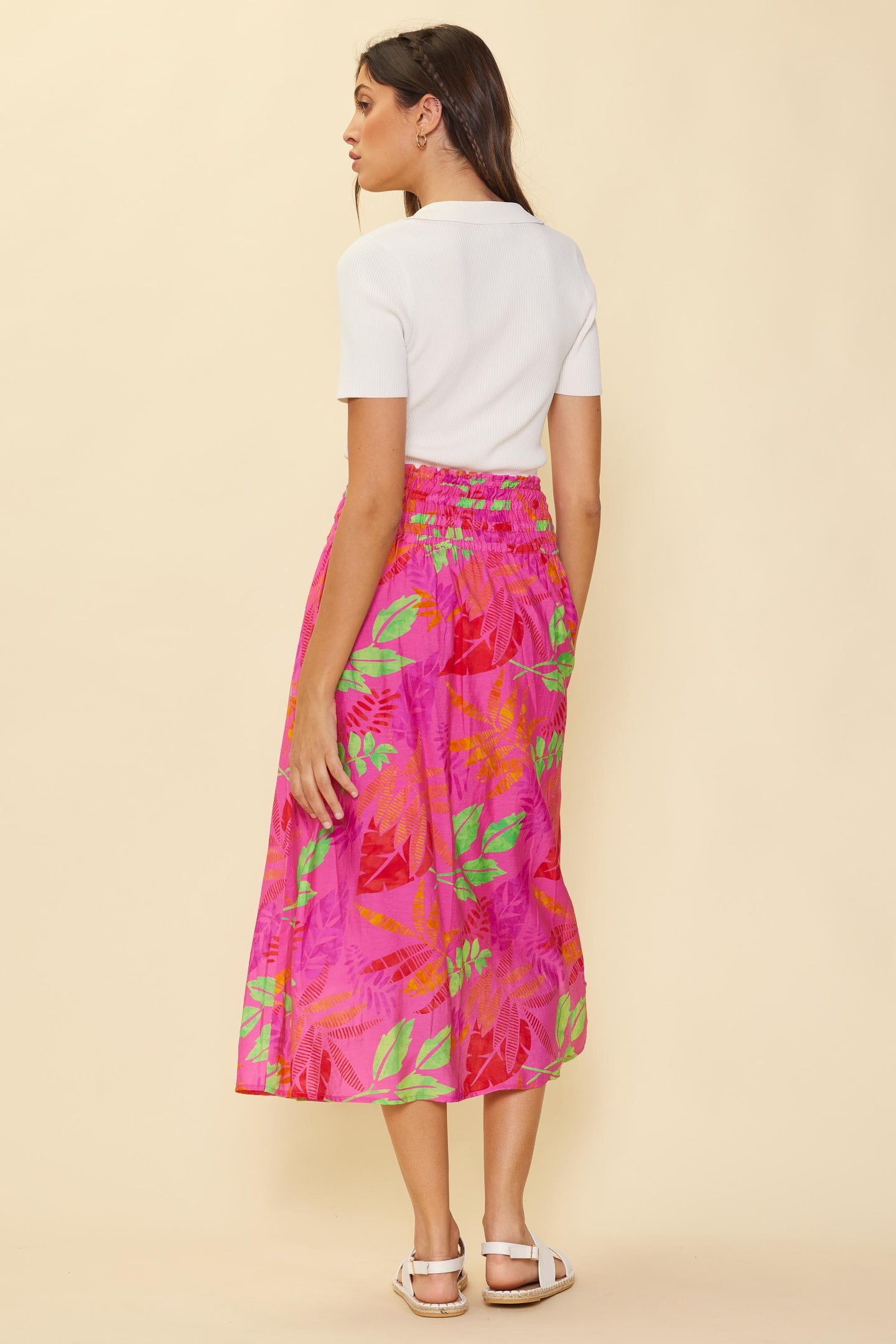Tropical Print Skirt