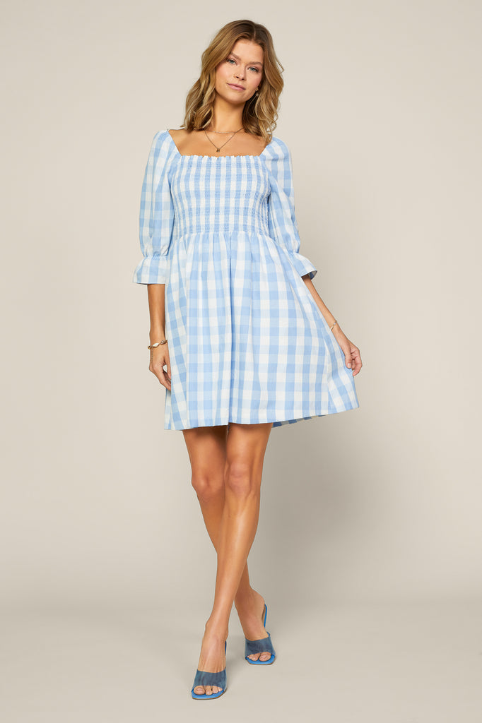 Gingham Smocked Dress