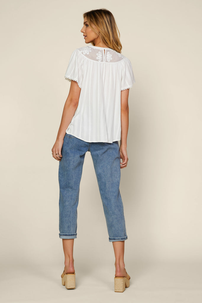 Embroidered Lace Top