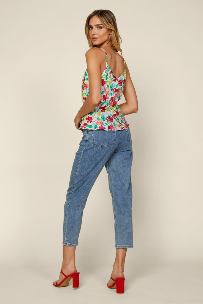 Floral Wrap Cami Top