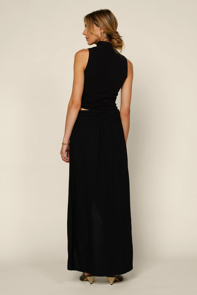 Twisted Front Maxi Skirt
