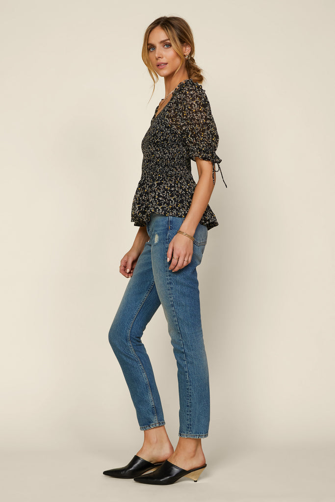 Ditsy Floral Smocked Top