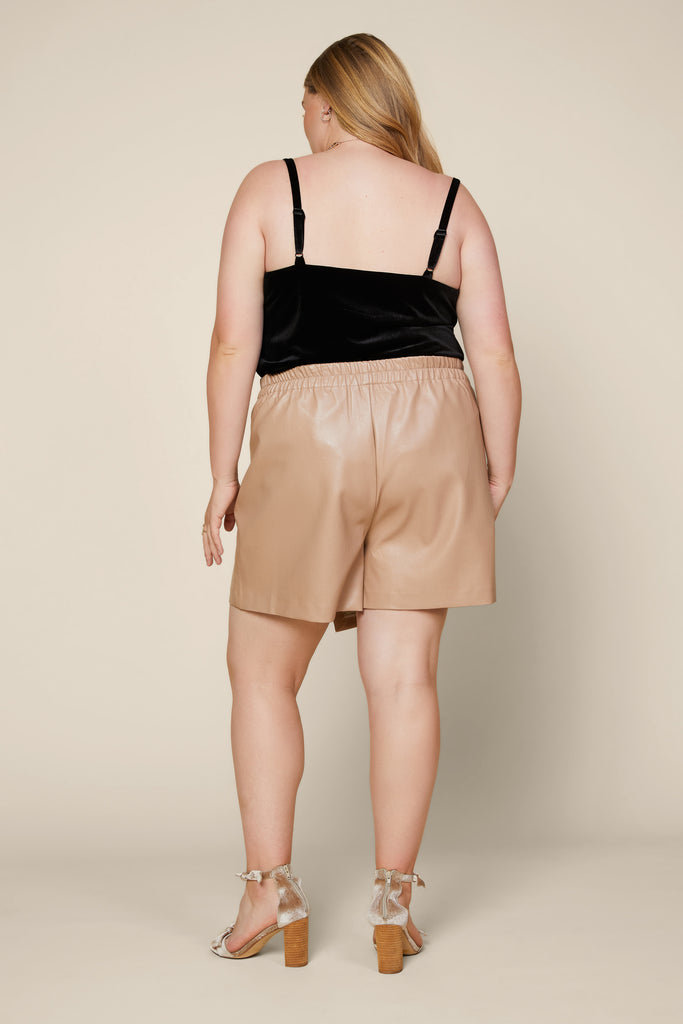 Plus Size - Vegan Leather Skort