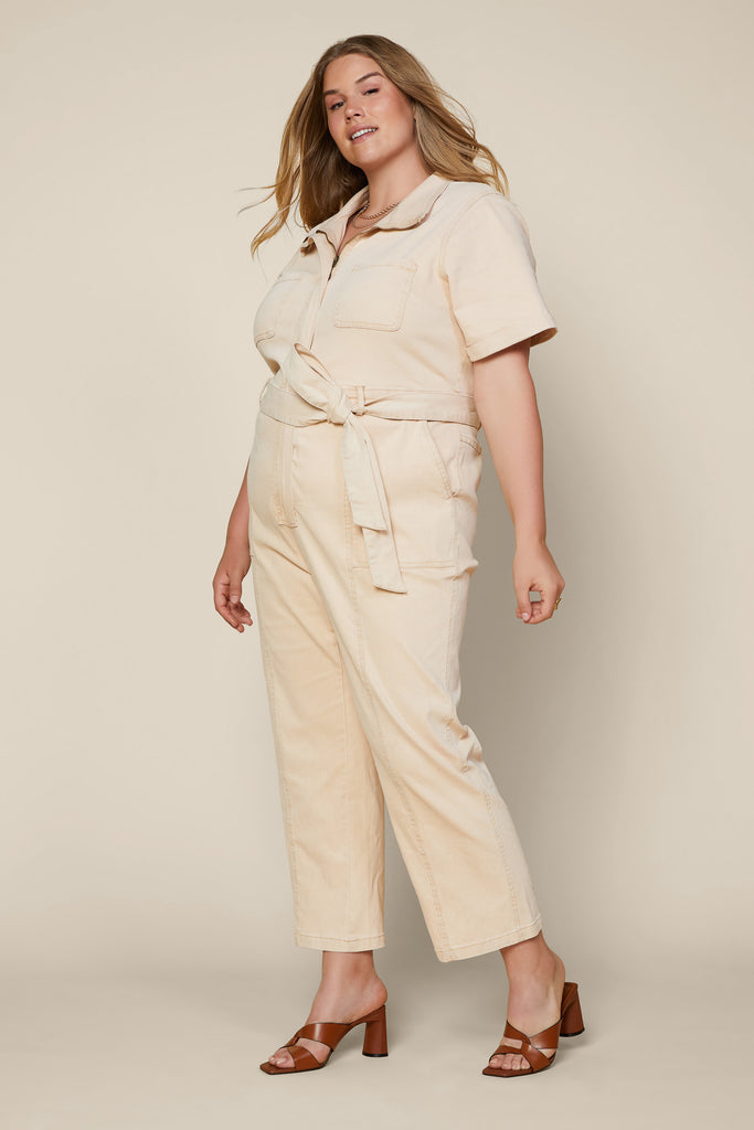 Plus Size - Washed Utility Jumpsuit