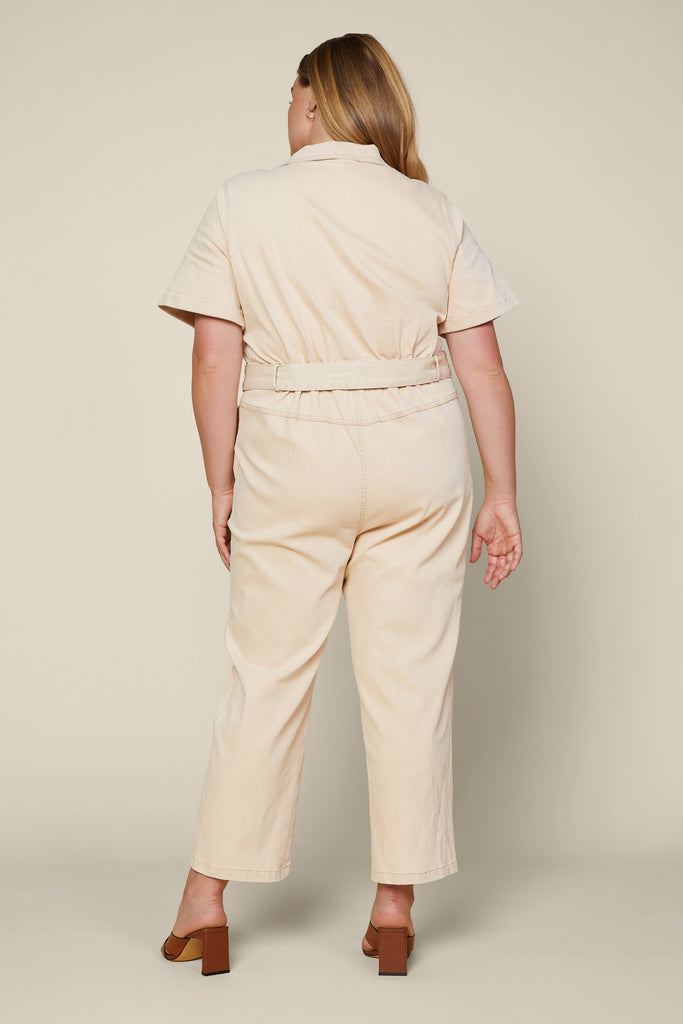 Plus Size - Washed Utility Jumpsuit